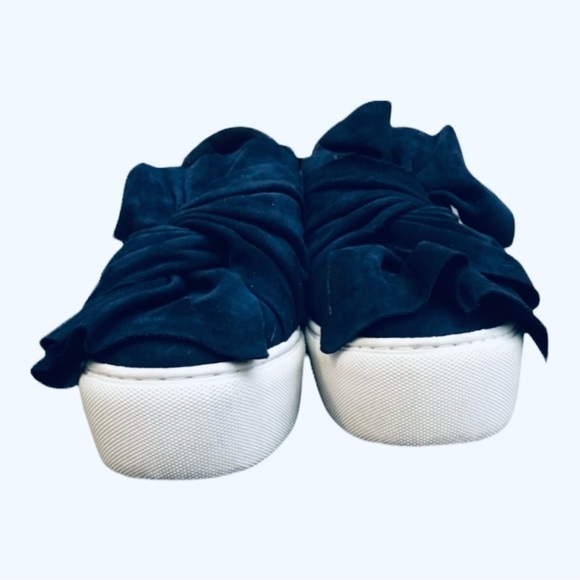 Kenneth Cole Slip On Loafer Sneaker Aaron Blue Suede Leather Platform 8.5 - Picture 7 of 12